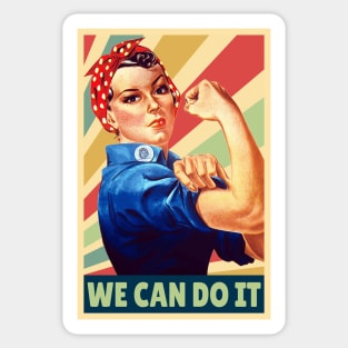 We Can Do It Vintage Colors Sticker